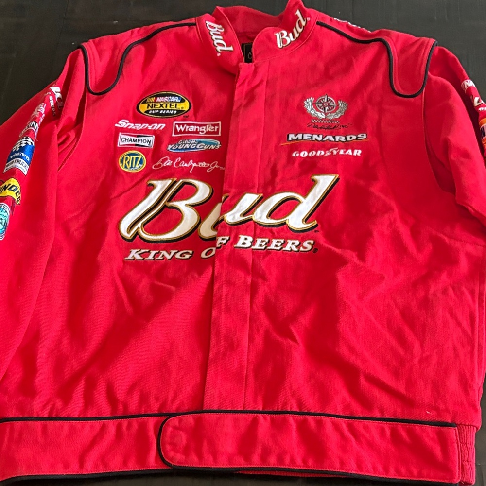Chase Authentics Dale Earnhardt Jr 8 Budweiser NASCAR Racing Jacket
